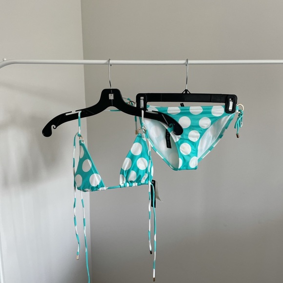 Vintage Deadstock Quiksilver Radio Fiji Polka-Dot Bikini - Picture 1 of 5